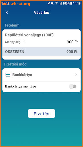 Közlekedési mobiljegy screenshot