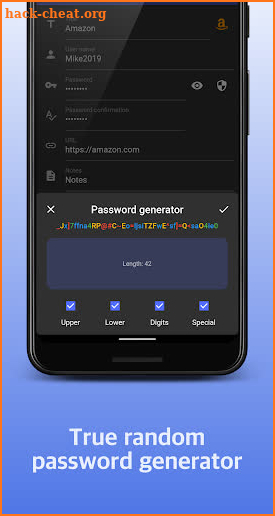 KPass: password manager screenshot