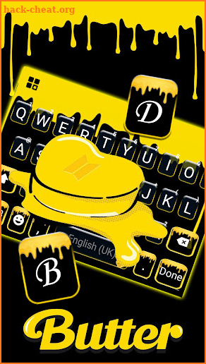 Kpop Butter Drop Keyboard Background screenshot