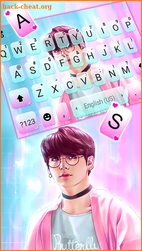 Kpop Cute Idol Keyboard Background screenshot