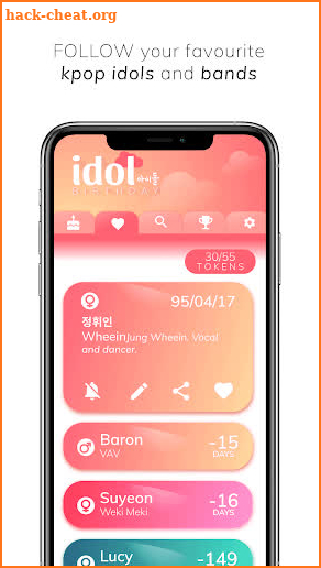 Kpop Idol Birthday Reminder screenshot