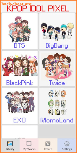 Kpop Idol Pixel Color - Number Coloring Art Books screenshot