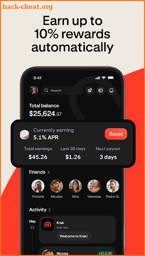 Krak: Money & Crypto Transfer screenshot
