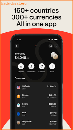 Krak: Money & Crypto Transfer screenshot