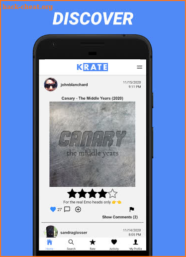 Krate: Rate Music screenshot