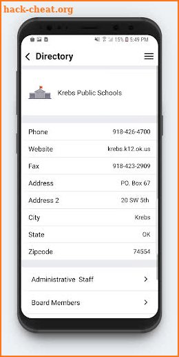 Krebs Public School screenshot