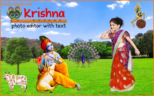 Krishna Photo Editor with Text screenshot