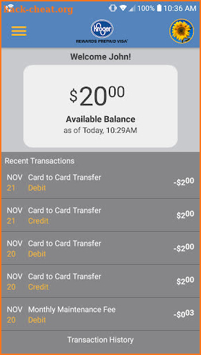 Kroger REWARDS Prepaid screenshot