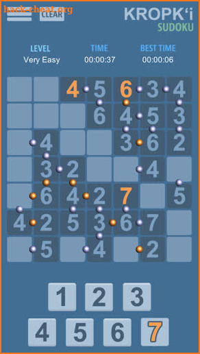 kropki Sudoku screenshot