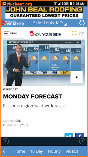 KSDK Weather screenshot