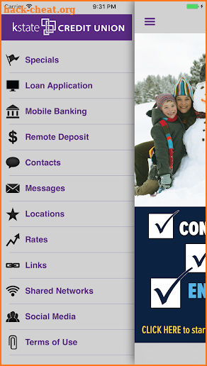 KState Credit Union screenshot