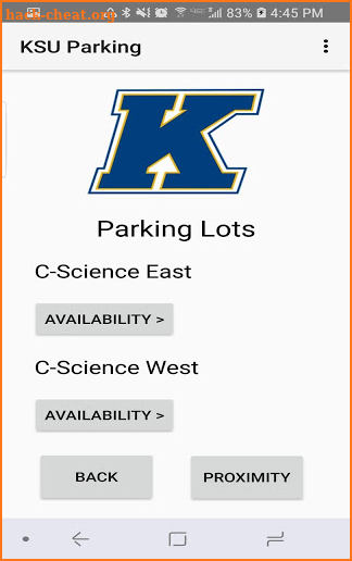 KSU Parking screenshot