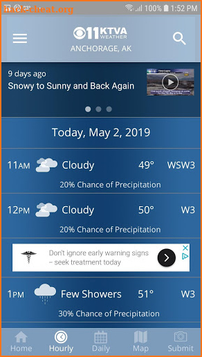 KTVA 11 Weather screenshot
