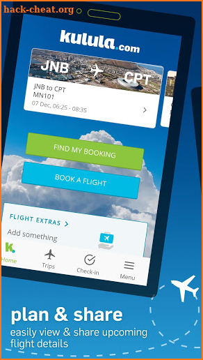 kulula.com travel app screenshot