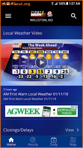 KUMV-TV First Warn Weather screenshot