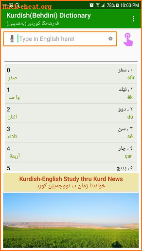 Kurdish (Behdini) Dictionary screenshot