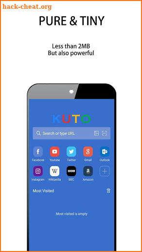KUTO Mini Browser-Tiny, Fast, Private, No Ad screenshot