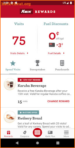 Kwik Rewards screenshot