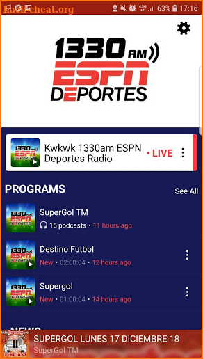 Kwkw 1330am ESPN Deportes Radio screenshot