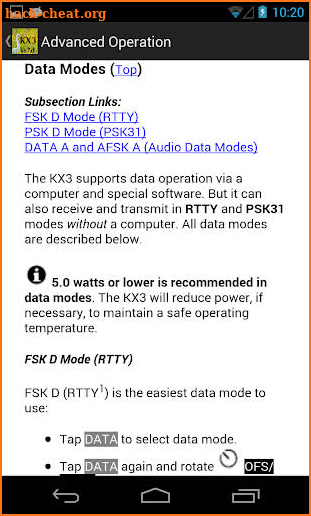 KX3 Micro Manual screenshot