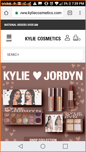 Kylie Cosmetics Official Site screenshot