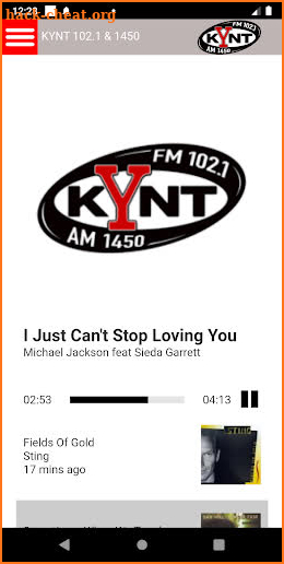 KYNT 102.1 FM & 1450 AM screenshot