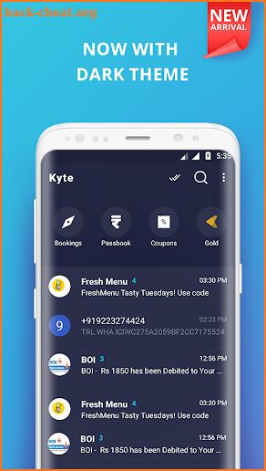 Kyte - Smart SMS Organizer, Backup & Spam Blocker screenshot