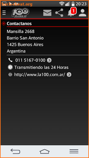 La 100 FM 99.9 - Argentina screenshot
