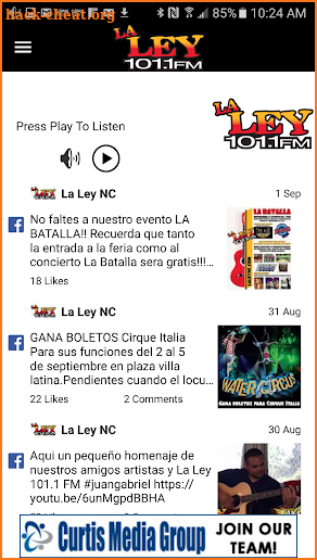 La Ley 101.1 FM screenshot