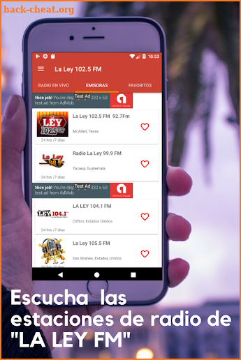 La Ley 102.5 FM screenshot