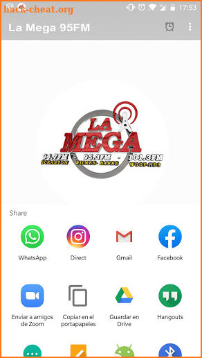 La Mega 95FM screenshot