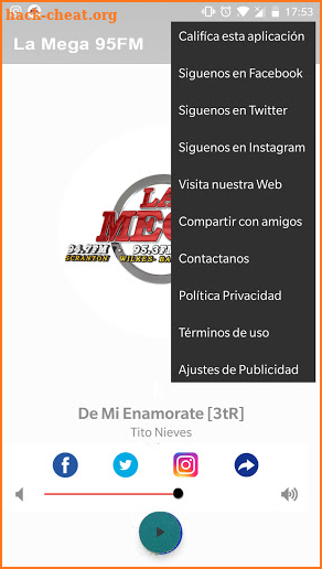 La Mega 95FM screenshot