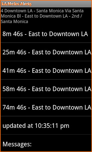 LA Metro Alerts screenshot