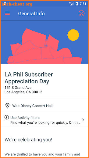 LA Phil Subscriber Day screenshot