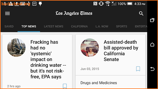 LA Times: Your California News screenshot