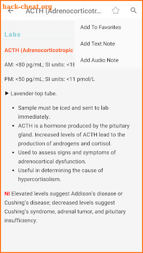Lab Notes: Nurses' Guide to Lab & Diagnostic Tests screenshot