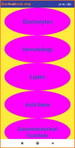 LAB VALUES BLOOD screenshot