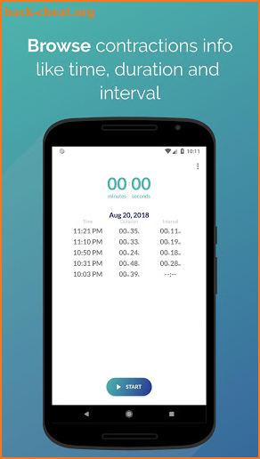Labor Contractions: Simple Timer App screenshot
