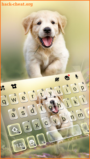 Labrador Puppy Keyboard Background screenshot