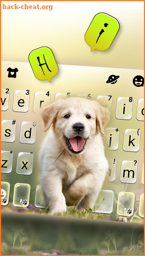Labrador Puppy Keyboard Background screenshot
