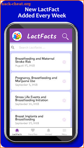 LactFacts:Latest Facts From Breastfeeding Research screenshot