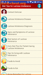 Lactose Intolerance Diet Tips screenshot