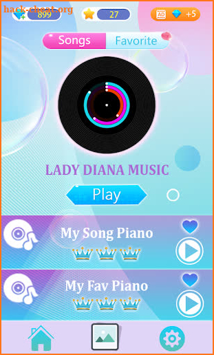 Lady Diana Piano tiles screenshot