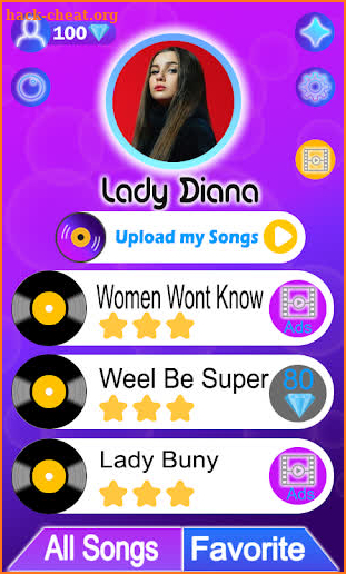 Lady diana Piano Tiles screenshot