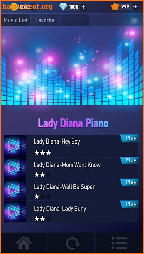 Lady Diana Piano Tiles Game screenshot