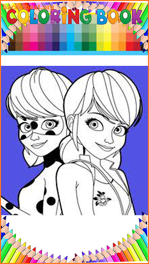 Ladybug & Cat Noir Coloring page app by fans screenshot