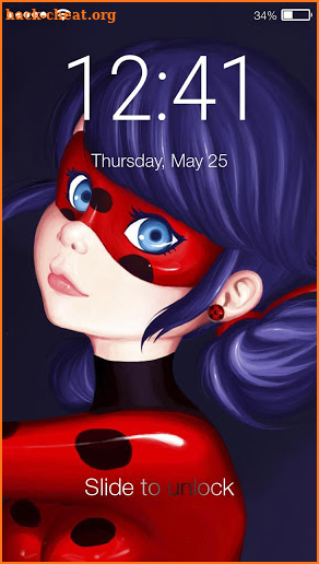 Ladybug Beautiful Cute Art Superheroes Screen Lock screenshot