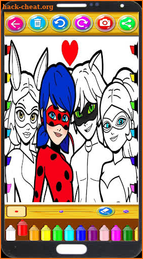 ladybug coloring cartoon pages screenshot