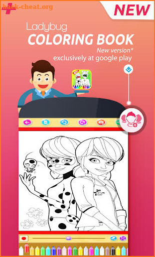 Ladybug Mira Coloring Book For Kids screenshot