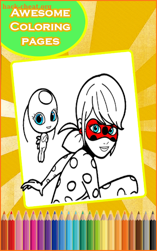 Ladybug miracul & Cat Noir Coloring Game screenshot